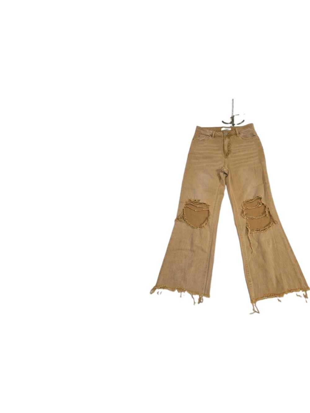 vervet by flying monkey jeans 29 Distressed Mid Rise 90 Crop Flare Army Khaki